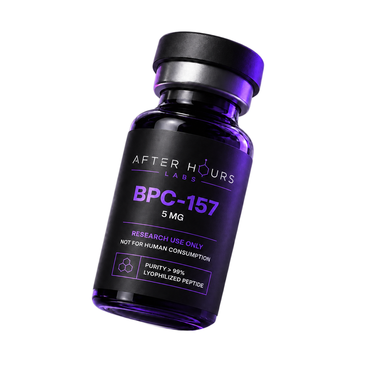 After Hours Labs BPC-157 research product bottle